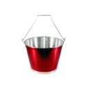 Ver imagem 1 de Balde Gelo Cerveja com Alça Alumínio Profissional Vermelho 9L - Vermelho - Balde Gelo com Alça
