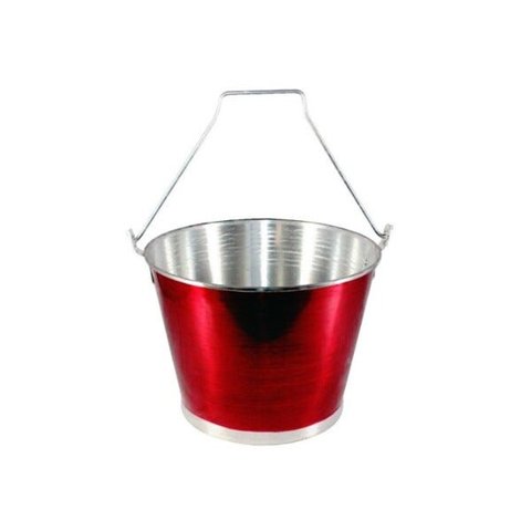 Balde Gelo Cerveja com Alça Alumínio Profissional Vermelho 9L - Vermelho - Balde Gelo com Alça