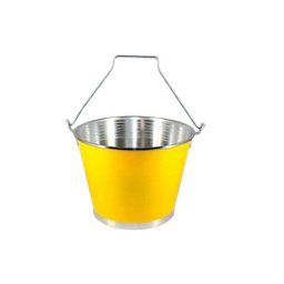 Balde Gelo Cerveja com Alça Alumínio Profissional Amarelo 9L - Amarelo - Balde Gelo com Alça - 1