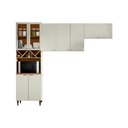 Ver imagem 1 de Kit de Cozinha Completa 3 Peças Essência (2 Armários + 1 Cristaleira) CPT29 Areia/Nature - Henn