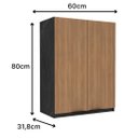 Ver imagem 3 de Armário Aéreo de Cozinha 60cm 2 Portas New York Móvel na Caixa