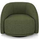 Ver imagem 3 de Poltrona Decorativa Giratória Angelina M03 Linho Verde - Lyam Decor