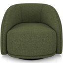 Ver imagem 3 de Poltrona Decorativa Giratória Angelina M03 Linho Verde - Lyam Decor