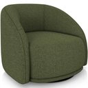 Ver imagem 2 de Poltrona Decorativa Giratória Angelina M03 Linho Verde - Lyam Decor