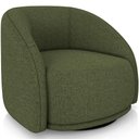 Ver imagem 1 de Poltrona Decorativa Giratória Angelina M03 Linho Verde - Lyam Decor