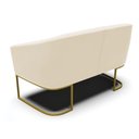 Ver imagem 4 de Sofá Namoradeira 2 Lugares Base Industrial Dourado Stella Veludo D03 - D'Rossi Cor Bege