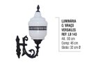 Ver imagem 2 de Luminária Versailes com Braço Externa/interna Alumínio 93cm