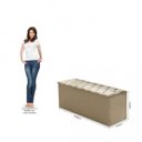 Ver imagem 4 de Calçadeira Baú Estofada Queen Sofia Espresso Móveis