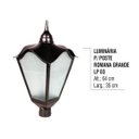 Ver imagem 2 de Luminária Colonial para Poste Romana Grande em Alumínio