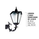 Ver imagem 2 de Luminária Colonial Romana Grande com Braço em Alumínio 80cm