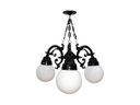 Ver imagem 1 de Lustre Colonial para Teto com Corrente em Alumínio 03 Globos