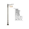 Poste Colonial Verona para Jardim Alumínio C. S. Placa 2,05m - 2