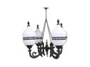 Ver imagem 1 de Lustre Colonial Versailes com Corrente em Alumínio 04 Globos