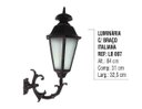 Ver imagem 2 de Luminária com Braço Italiana Externa/interna Alumínio 84cm