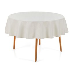 Toalha de mesa Redonda Karsten 6 lugares Zattar Branco - 1