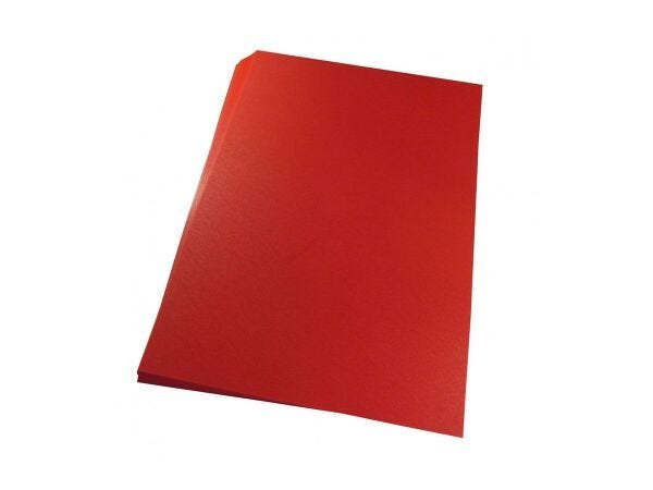 Capa para encadernação Ofício Vermelha PP Couro 0,30mm 100un - 1