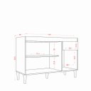 Ver imagem 5 de Balcão de Cozinha 3 Portas 1 Gaveta 120 Cm com Tampo Atacama Grafite Atenas Aramóveis