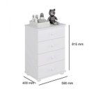 Ver imagem 3 de Cômoda de Bebê 4 Gavetas 2031 Baby Branco