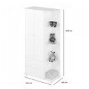 Ver imagem 4 de Guarda-Roupa Infantil com Cantoneira 2 Portas 2 Gavetas Bege/Branco