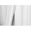 Ver imagem 4 de Cortina Voil xadrez Luxo com Forro Blackout PVC Branco 4,00M x 2,80M 100% Corta Luz com Ilhós Cromad