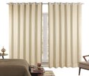Ver imagem 2 de Cortina Voil xadrez Luxo com Forro Blackout PVC Palha 2,50M x 2,20M 100% Corta Luz com Ilhós Cromado