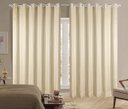 Ver imagem 1 de Cortina Voil xadrez Luxo com Forro Blackout PVC Palha 2,50M x 2,20M 100% Corta Luz com Ilhós Cromado
