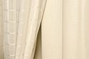 Ver imagem 4 de Cortina Voil xadrez Luxo com Forro Blackout PVC Palha 2,50M x 2,20M 100% Corta Luz com Ilhós Cromado