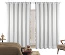 Ver imagem 2 de Cortina Voil xadrez Luxo com Forro Blackout PVC Branco 2,50M x 2,20M 100% Corta Luz com Ilhós Cromad