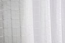 Ver imagem 3 de Cortina Voil xadrez Luxo com Forro Blackout PVC Branco 2,50M x 2,20M 100% Corta Luz com Ilhós Cromad