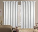 Ver imagem 1 de Cortina Voil xadrez Luxo com Forro Blackout PVC Branco 2,50M x 2,20M 100% Corta Luz com Ilhós Cromad