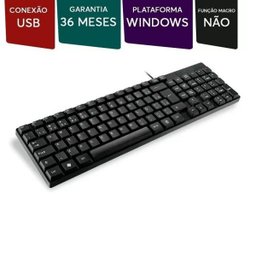TECLADO MULTILASER BASICO SLIM USB PRETO BULK, TC193BU - 3