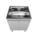 Ver imagem 1 de Balcão Lavação 100% Mdf Branco Bp com Tanque Inox 46 Litros