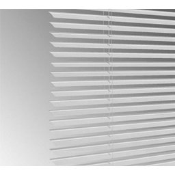 Persiana Horizontal - 1,40m larg x 1,40m alt - Alumínio 25mm - Cor: Prata - Comando Esquerdo - 1