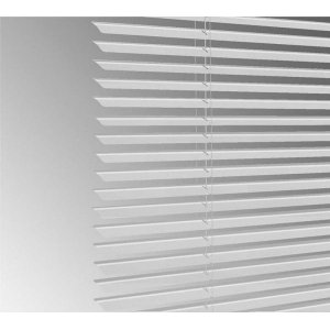 Persiana Horizontal - 1,40m larg x 1,40m alt - Alumínio 25mm - Cor: Prata - Comando Esquerdo