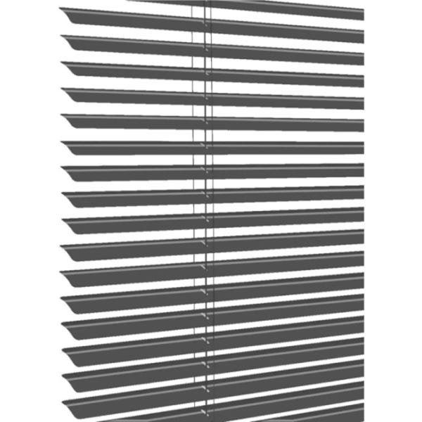 Persiana Horizontal - 1,40m larg x 1,40m alt - Alumínio 25mm - Cor: Preto - Comando Esquerdo - 2