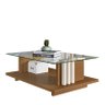 Sala Completa Bancada Suspensa, Aparador e Mesa de Centro Wild Supreme Naturale/Off White -PR Móveis - 9