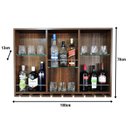Ver imagem 5 de Barzinho Para Sala Aparador De Parede Adega Vinhos Bebidas Madeira MDF 100x70cm Imbuia