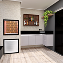 Ver imagem 3 de Barzinho Para Sala Aparador De Parede Adega Vinhos Bebidas Madeira MDF 100x70cm Imbuia