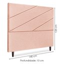 Ver imagem 3 de Cabeceira Casal 140 Cm com Frame Cristal Linho Rose Artte
