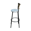 Ver imagem 4 de Jogo 2 Banqueta Alta Para Cozinha Ratan Cappuccino Premium Preta Estofado Floral Floral