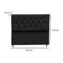 Ver imagem 3 de Cabeceira para Cama Box Estofada Solteirão 100 Cm Suede Madri:preto