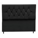 Ver imagem 2 de Cabeceira para Cama Box Estofada Solteirão 100 Cm Suede Madri:preto