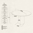 Ver imagem 5 de Mesa de Jantar Araçá Tampo em MDF com Vidro e Base em Madeira Branco/Off-White