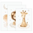 Ver imagem 3 de Kit 3 Quadro Decorativo Animais Fofos Quarto Infantil Bebê Qualidade Premium 40x28cm