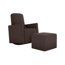 Ver imagem 2 de Poltrona Amamentação Balanço C/puff Annecy Suede Marrom B256 - Matrix