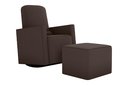Ver imagem 2 de Poltrona Amamentação Balanço C/puff Annecy Suede Marrom B256 - Matrix