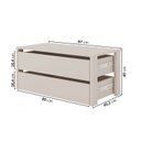 Ver imagem 3 de Gaveteiro 2 Gavetas 87cm Hera CabeCasa MadeiraOriginals Off White/Cream