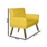 Namoradeira Decorativa Isabella Suede Amarela My Shop Móveis - 3