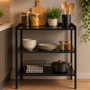 Ver imagem 1 de Móvel Multiuso para Cozinha com Estrutura Metálica Julia - Preto