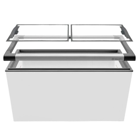 Freezer Horizontal Nf40 Tampa De Vidro Para Sorvetes E Congelados 388 Litros - Metalfrio
